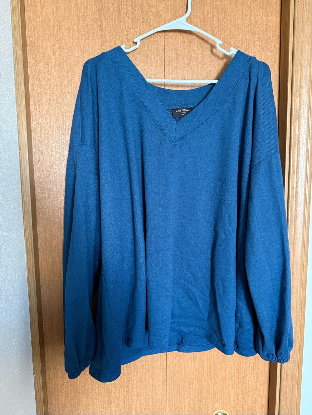 Lane Bryant Deep Teal V-Neck Long Sleeve Tunic - Picture 2 of 6
